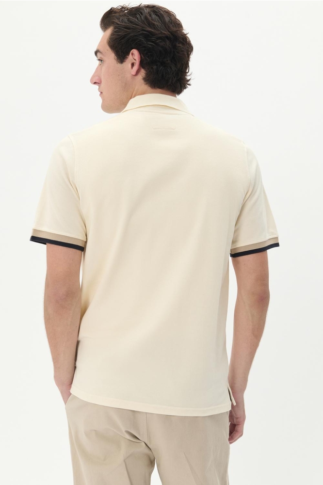 MASCOUT POLO STRIPE 30207857 110104 OFF WHITE